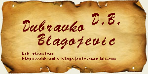 Dubravko Blagojević vizit kartica